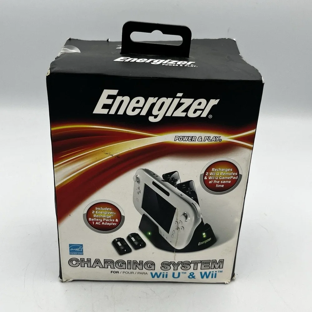 Energizer power & play Charging System PL-8507  For Wii U & Wii OPEN BOX
